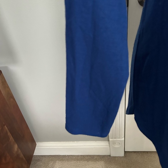 Zenana | Blue Long Sleeve Tee with Cheetah Print Pocket | Size Small - Picture 3 of 8